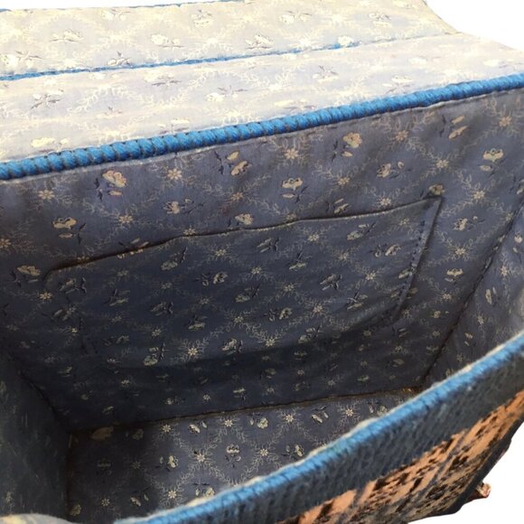 Vintage Needlepoint Bingo Game Bag Purse Tote Grannycore Double Side Grandma - Picture 13 of 14